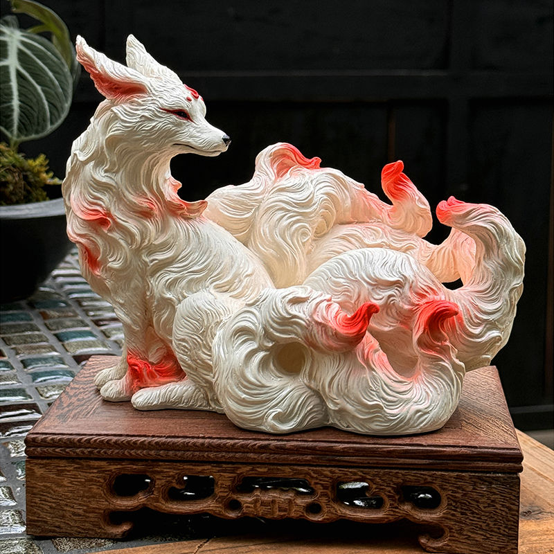 Resin Art For Anniversary Gift - Ornamentos de Raposa de Nove Caudas,