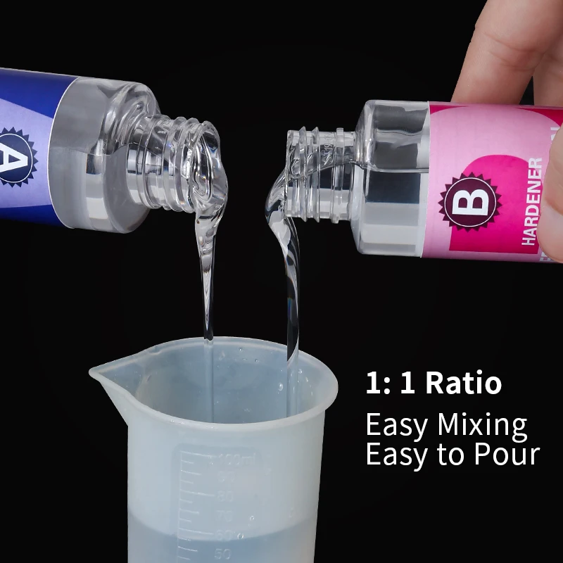 Resin Art Ratio - Kit de resina epóxi 100g, transparente,