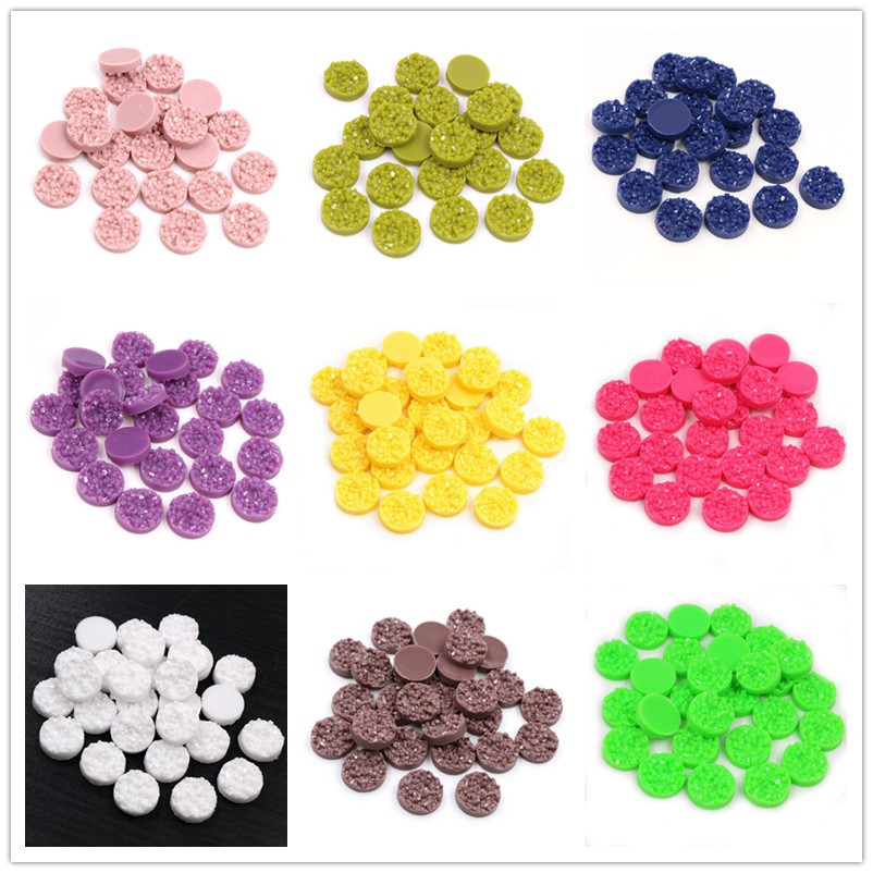Resin Art Diy Kit - 40 peças cabochões druzy de resina