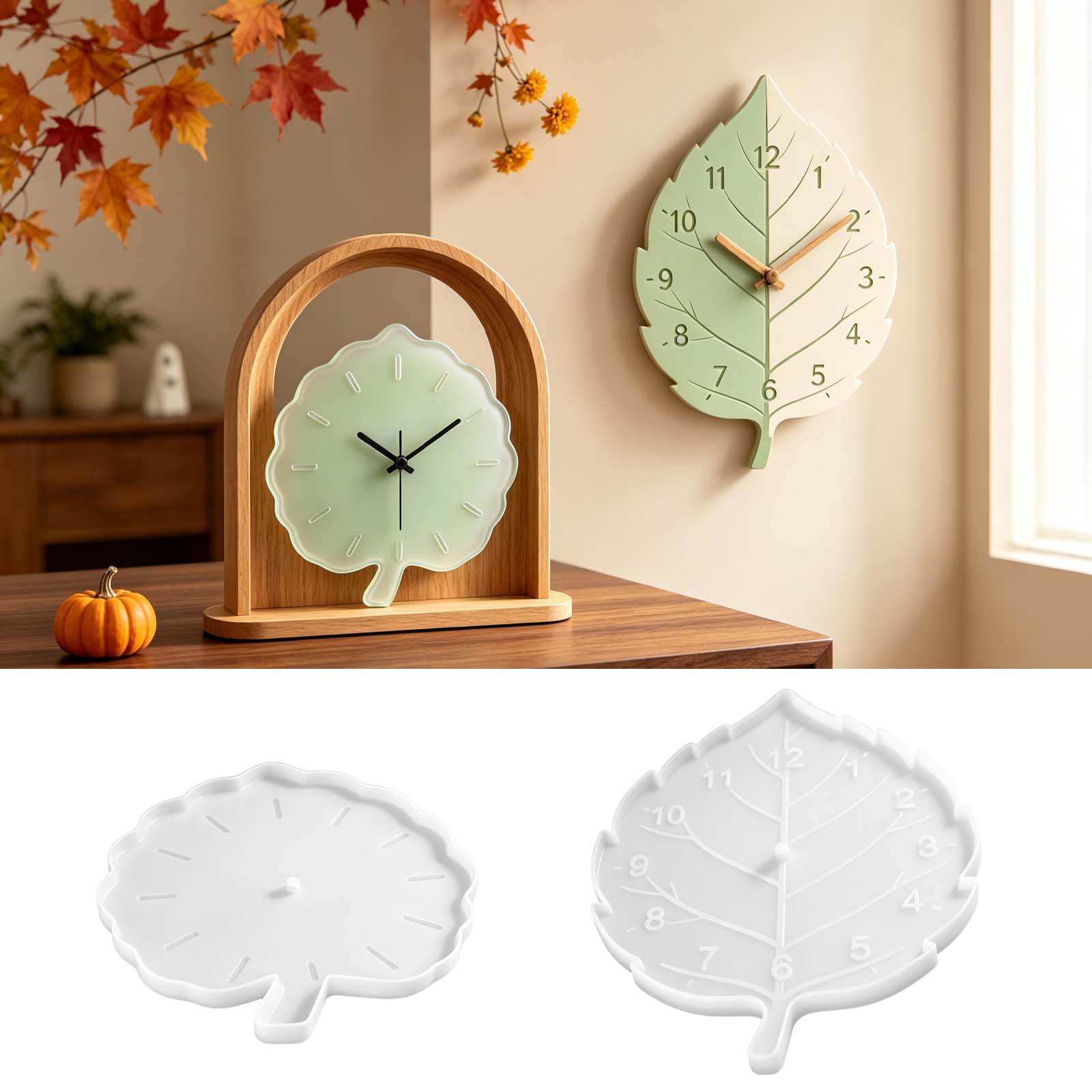 Resin Art Wall Clock - Moldes de Silicone para Relógio com