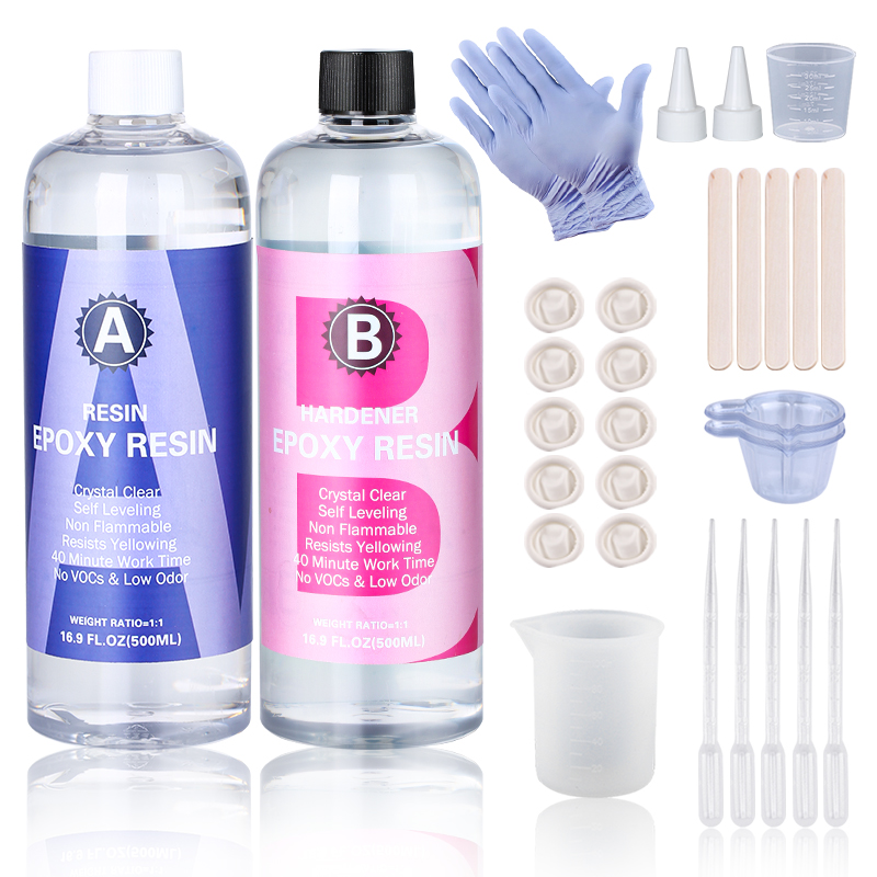 Resin Art Ratio - Kit de resina epóxi cristalina 1:1,