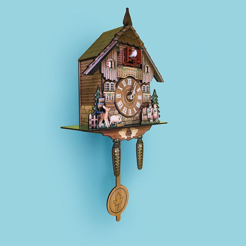 Resin Art Wall Clock - Relógio de parede pêndulo de madeira