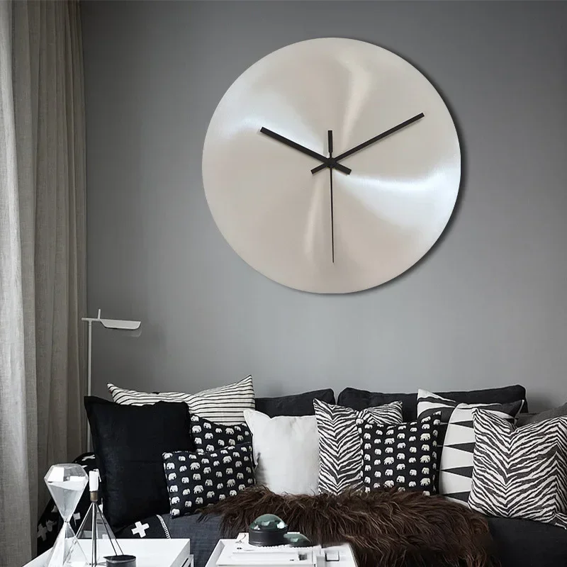 Resin Art Wall Clock - Relógio de parede industrial minimalista sem