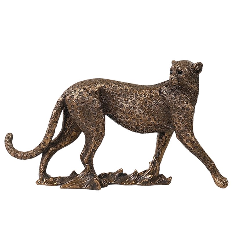 Resin Art Pro - Escultura Moderna de Leopardo em Resina,