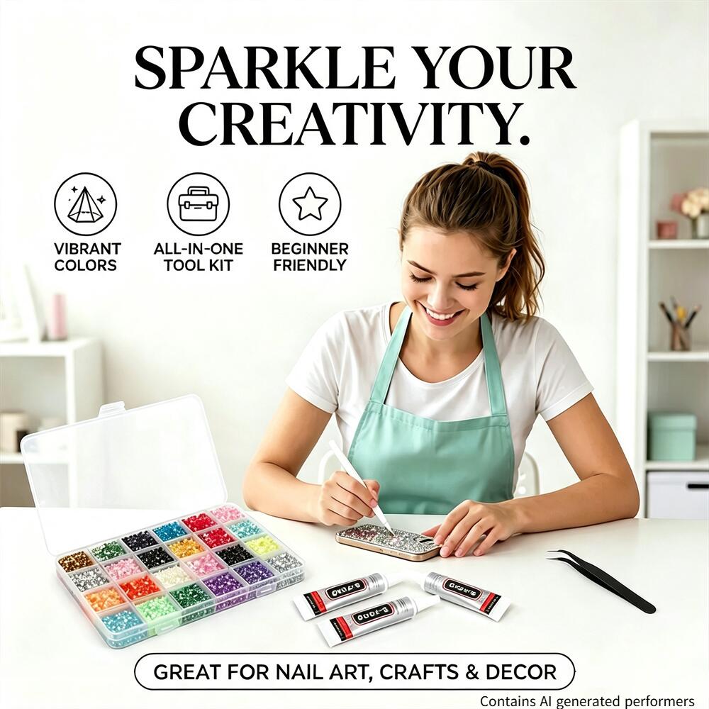 Resin Art Case - Kit de Strass de Resina Multicolorido