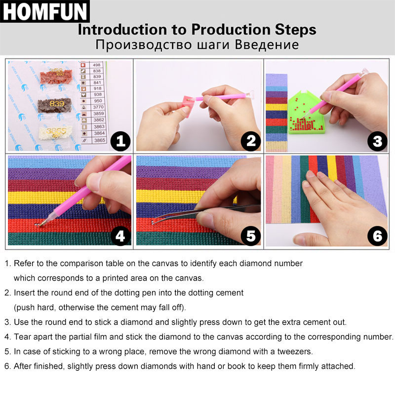 Homfun arte 5d diy pintura dia - Resin Art Machine avaliação e preço