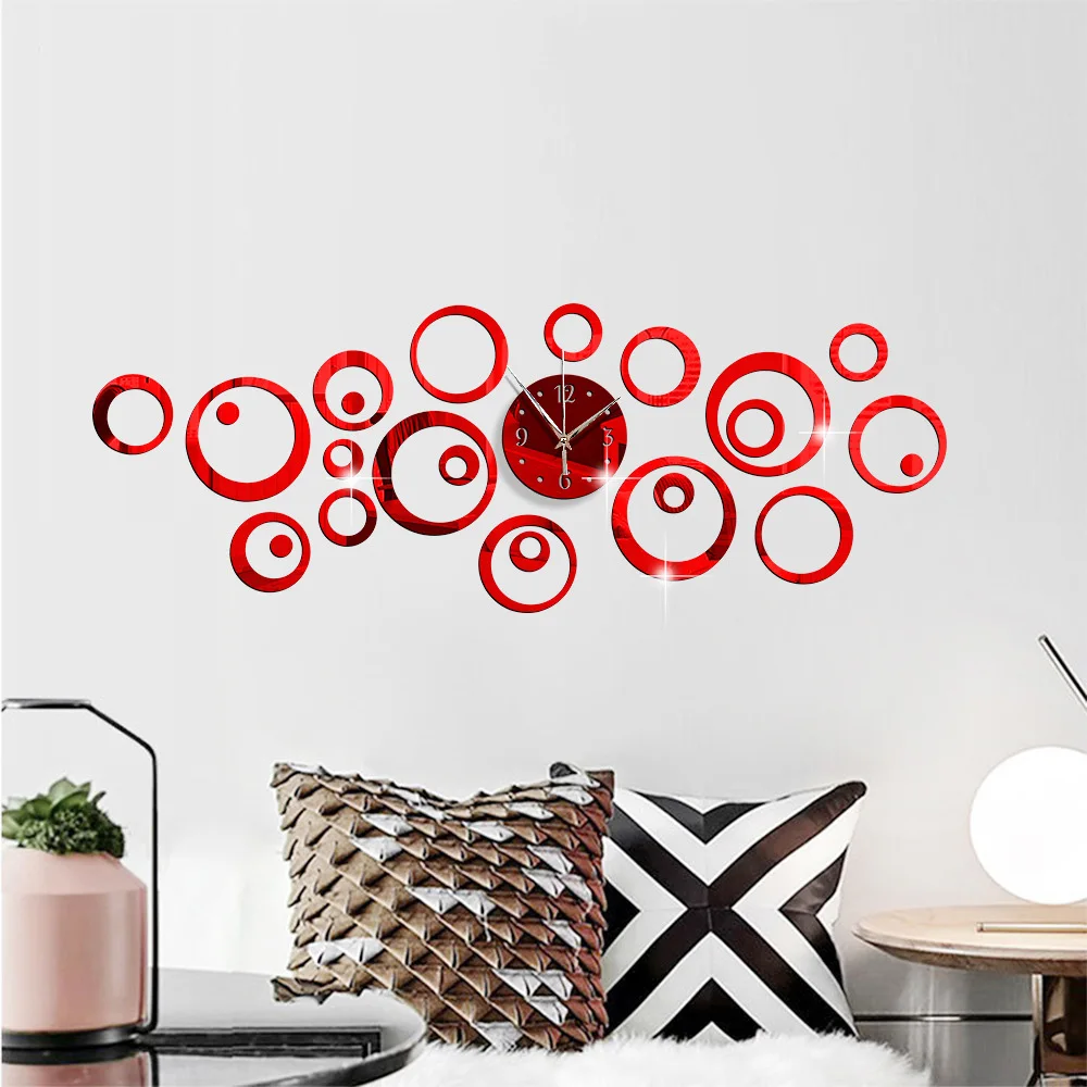 3d estéreo espelho acrílico ta - Resin Art Wall Clock avaliação e preço