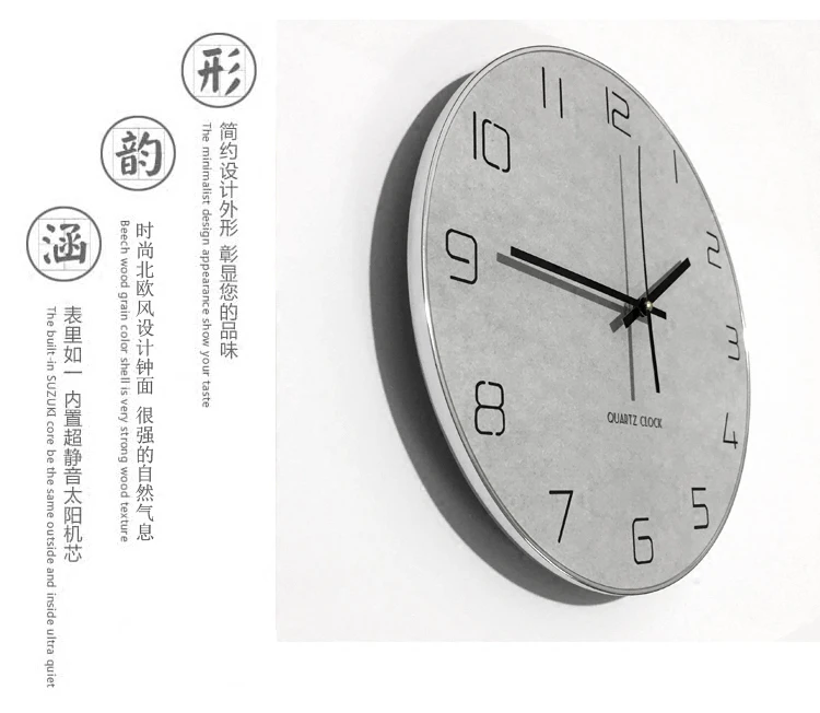 Relógio de parede redondo cinz - Resin Art Wall Clock avaliação e preço