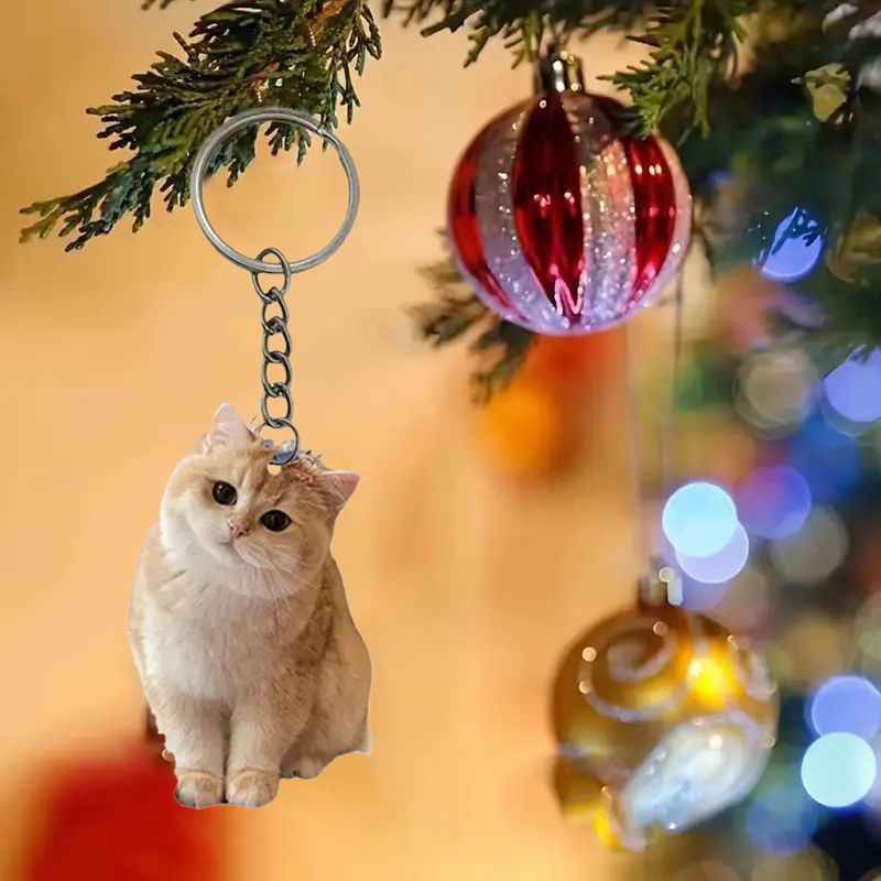 Chaveiro de gato preto e branc - Resin Art Design Keychain avaliação e preço