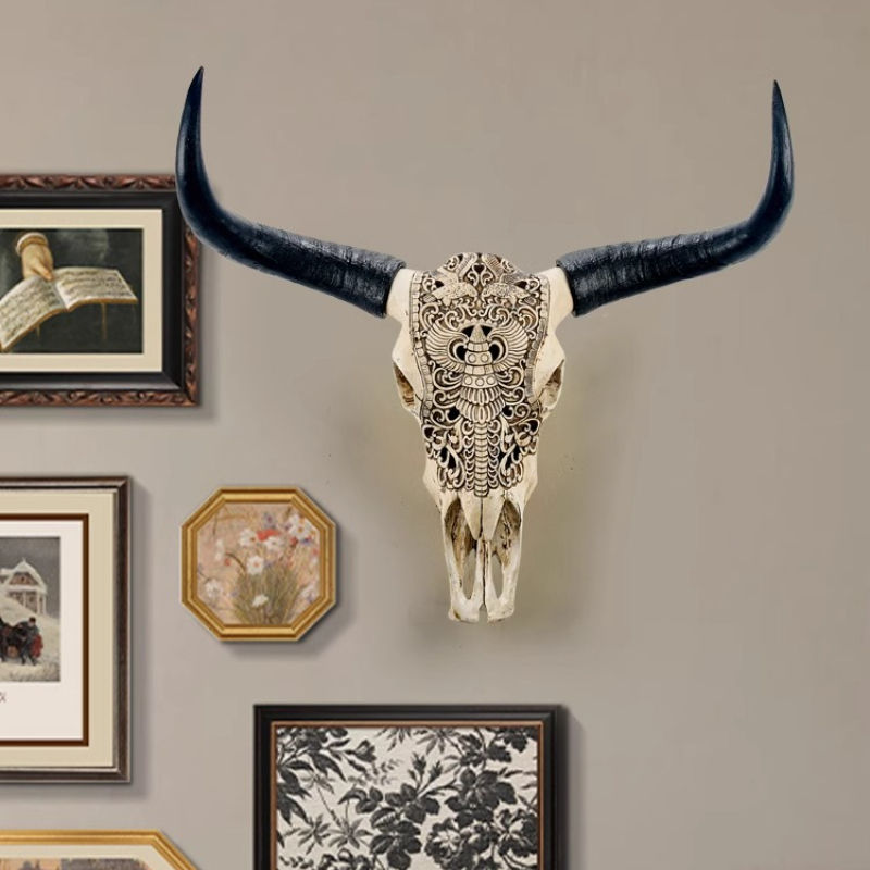 Resina cabeça de touro decoraç - Background Resin Art avaliação e preço