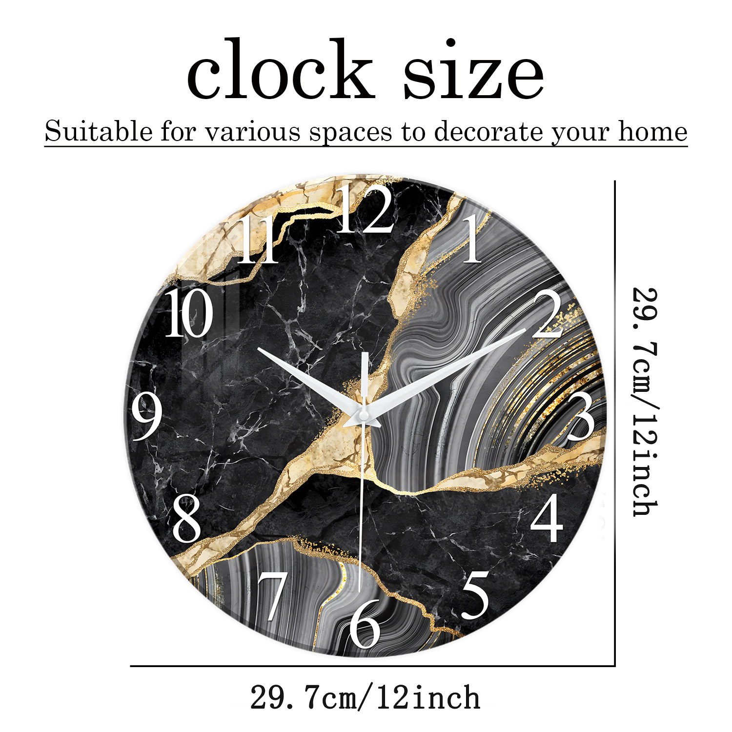 Relógio de Parede Moderno de V - Resin Art Wall Clock avaliação e preço