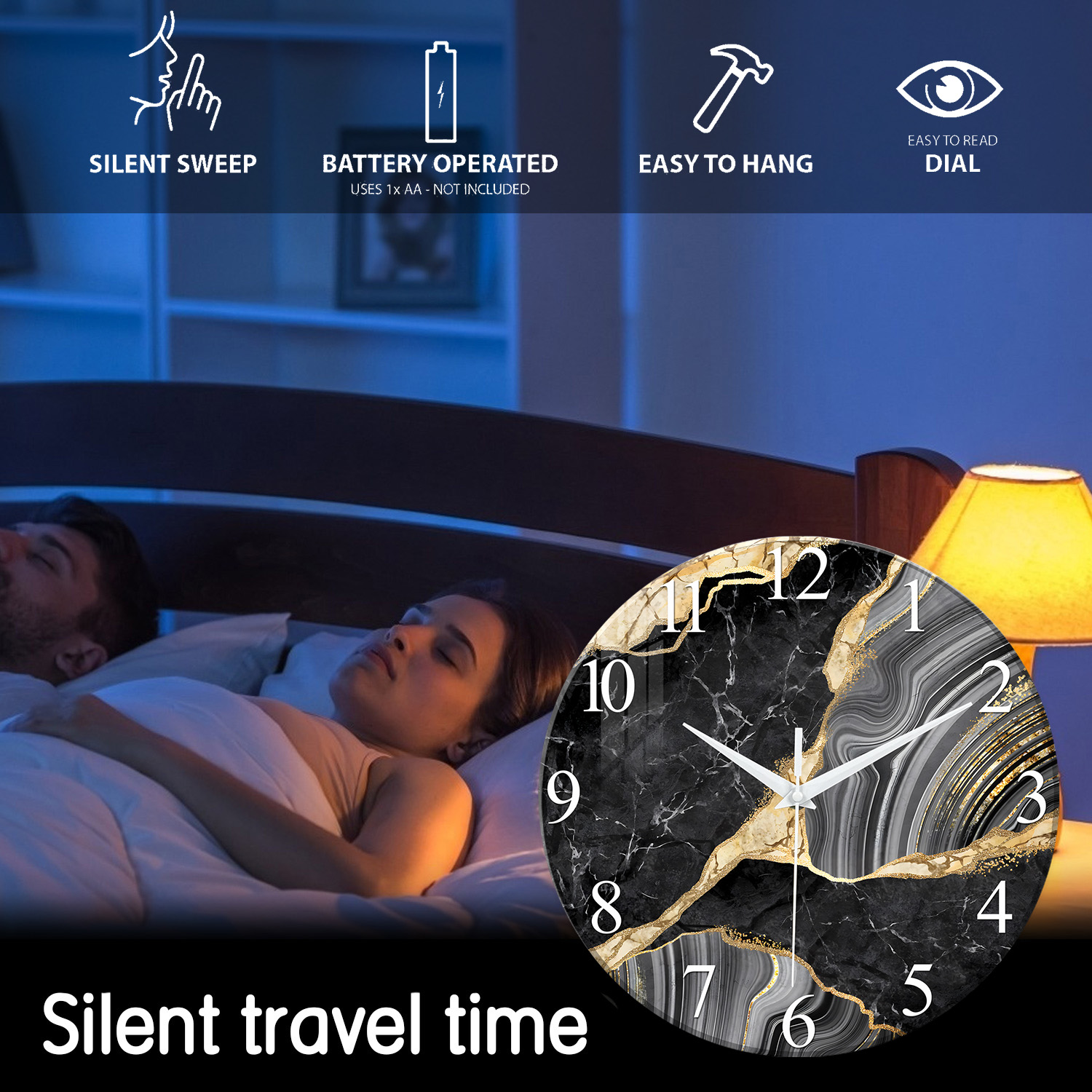 Relógio de Parede Moderno de V - Resin Art Wall Clock avaliação e preço