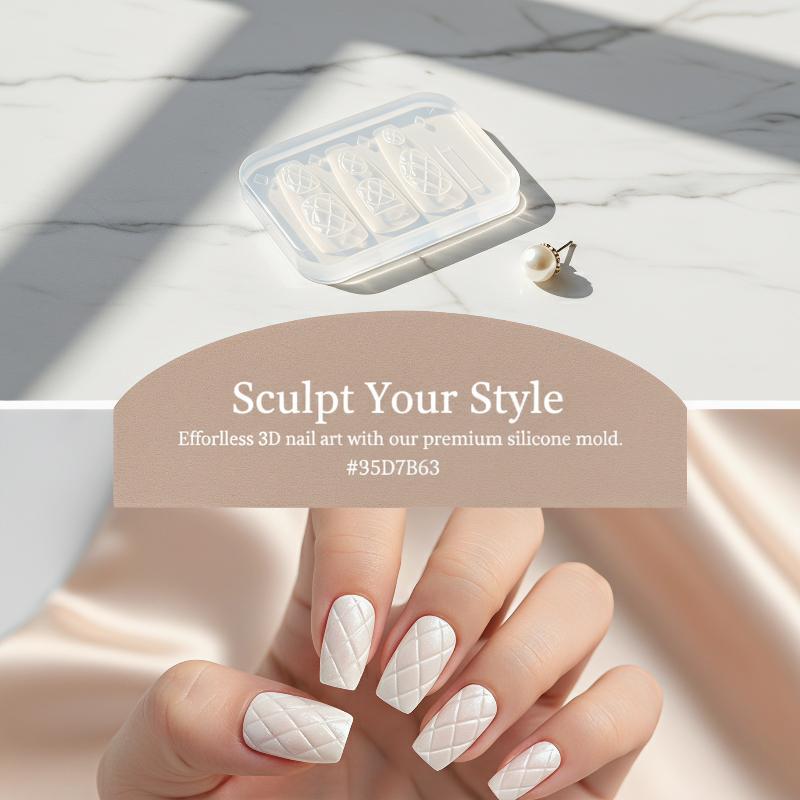 Molde de Silicone para Unhas:  - Resin Art Templates Free avaliação e preço
