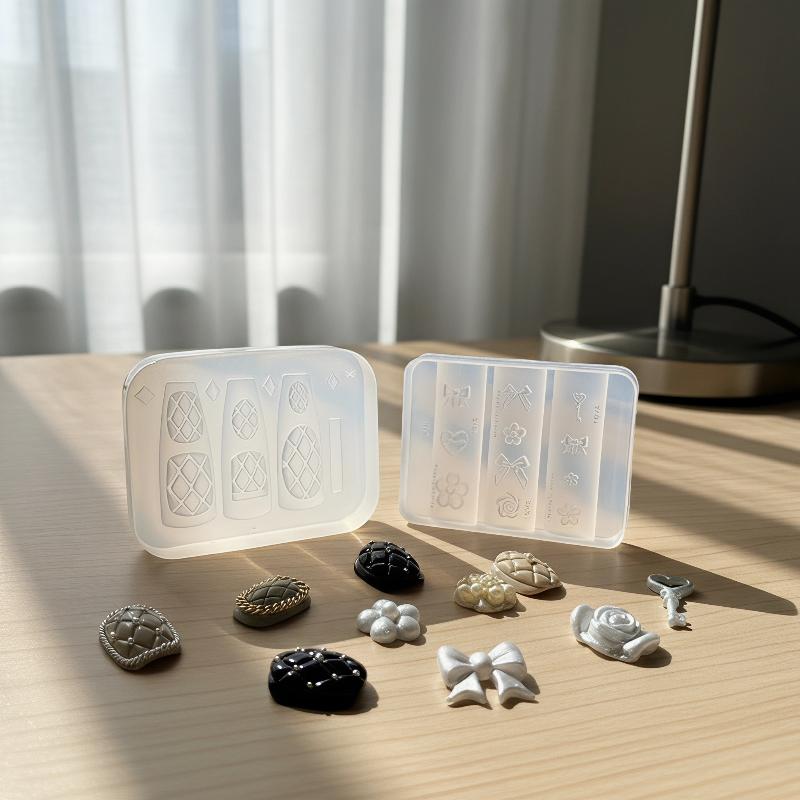 Molde de Silicone para Unhas:  - Resin Art Templates Free avaliação e preço