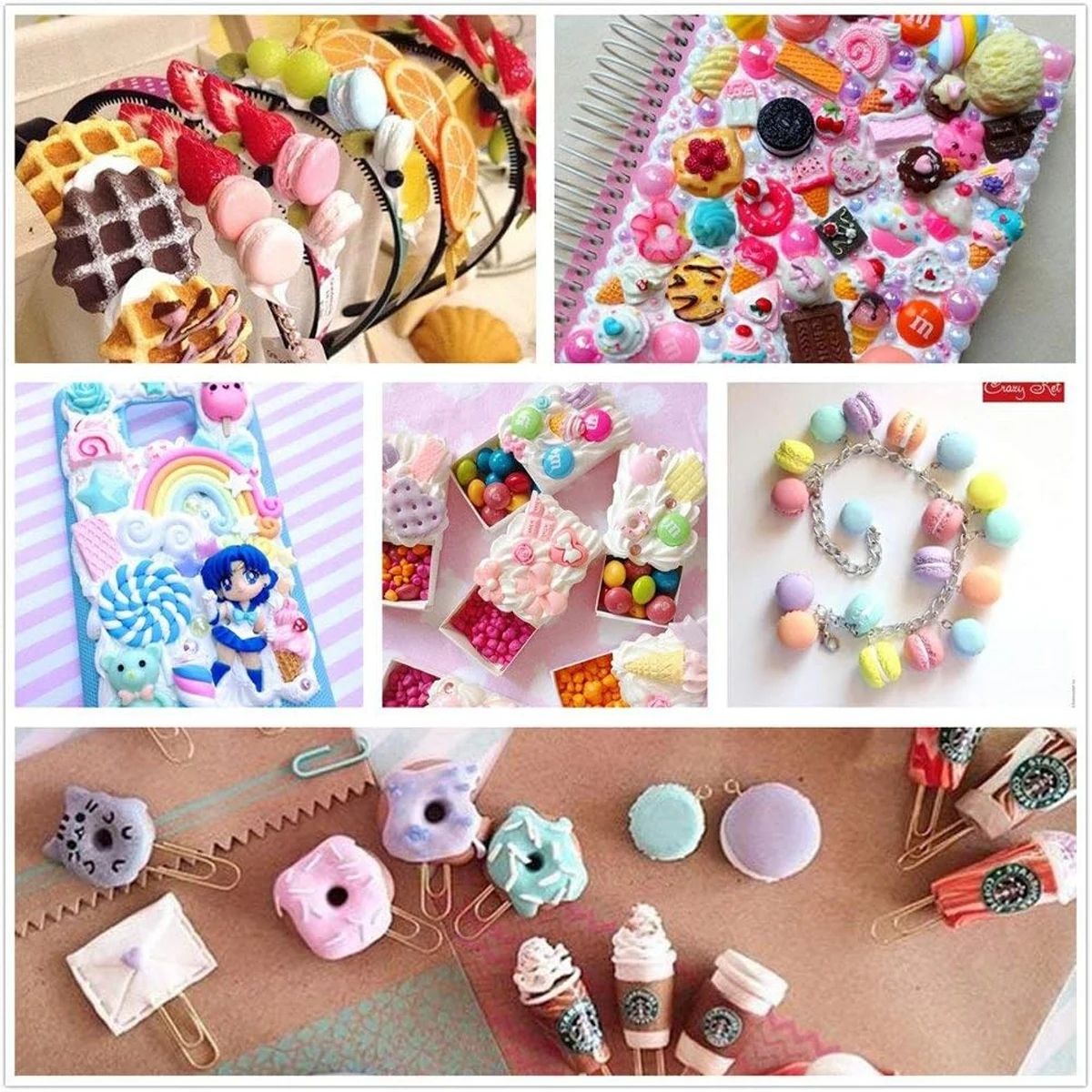30 pçs aleatório doces slime e - Resin Art Diy Kit avaliação e preço