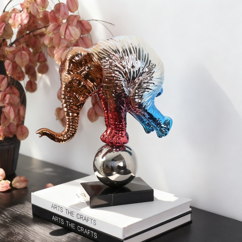 Estátua de Elefante Colorido e - Resin Art For Anniversary Gift avaliação e preço