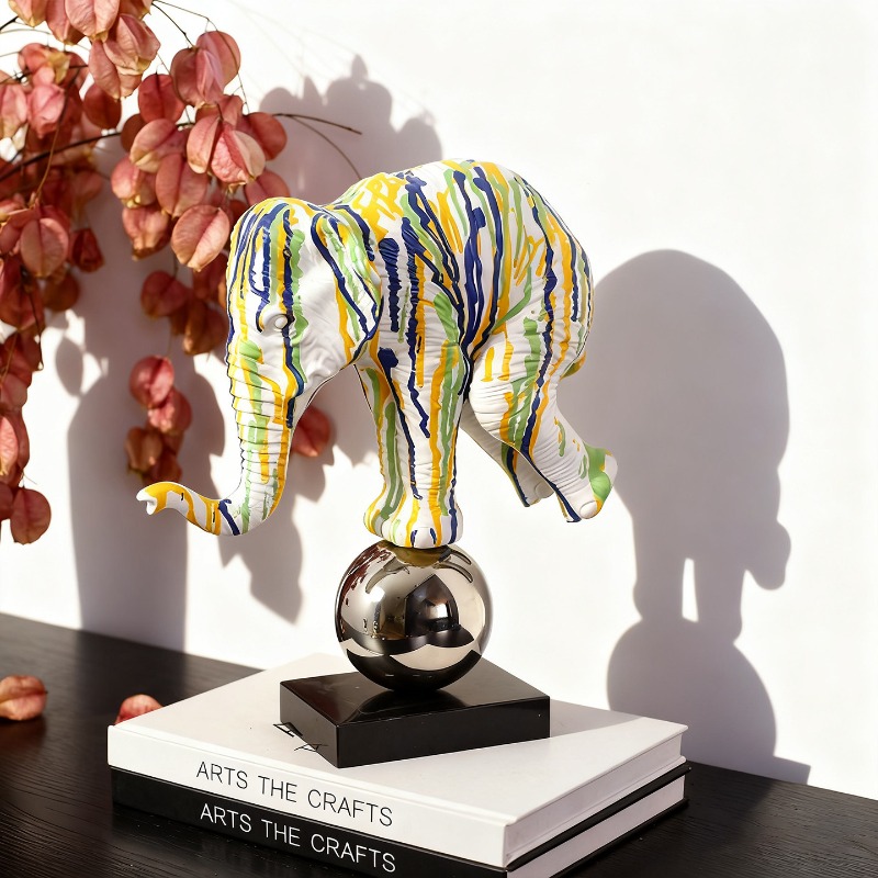 Estátua de Elefante Colorido e - Resin Art For Anniversary Gift avaliação e preço