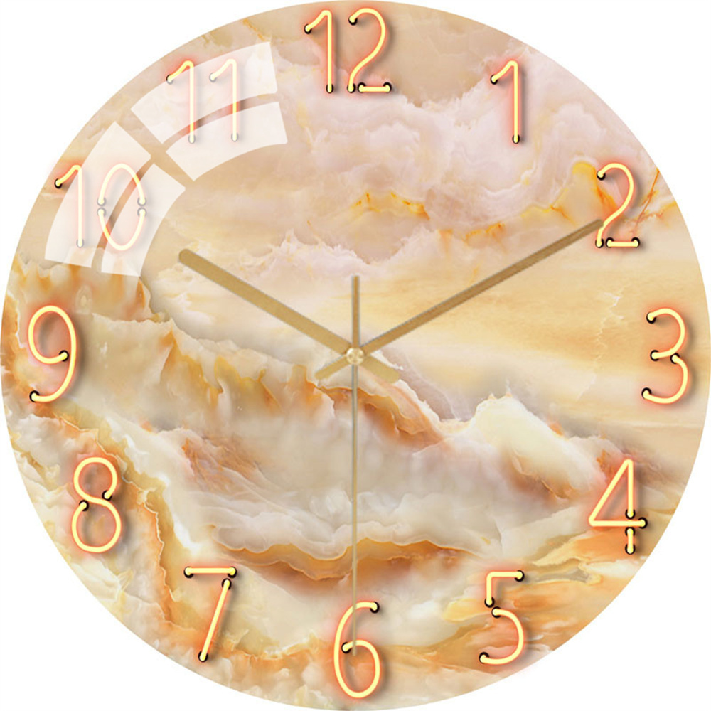 Mármore branco relógio de pare - Resin Art Wall Clock avaliação e preço