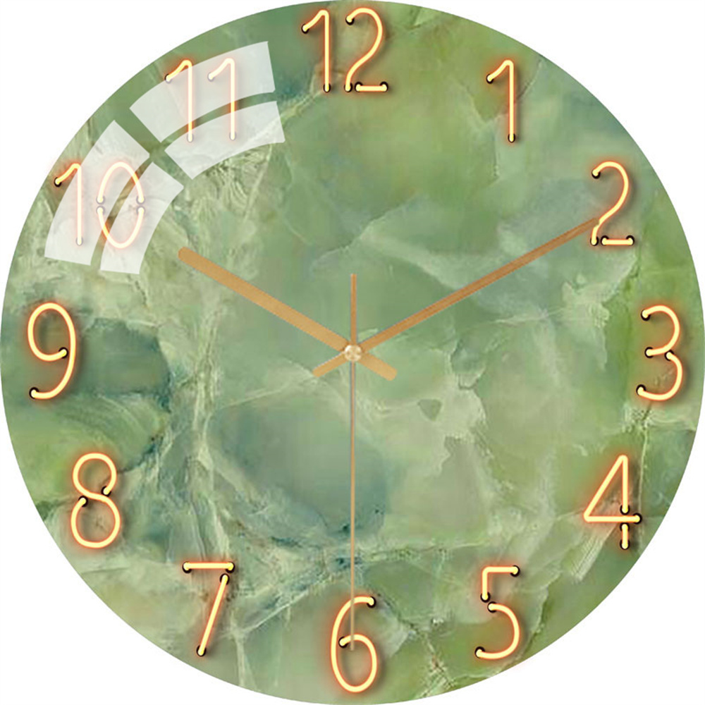 Mármore branco relógio de pare - Resin Art Wall Clock avaliação e preço