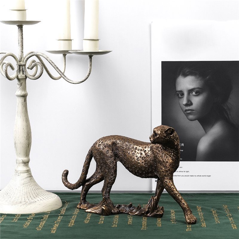 Escultura Moderna de Leopardo  - Resin Art Pro avaliação e preço
