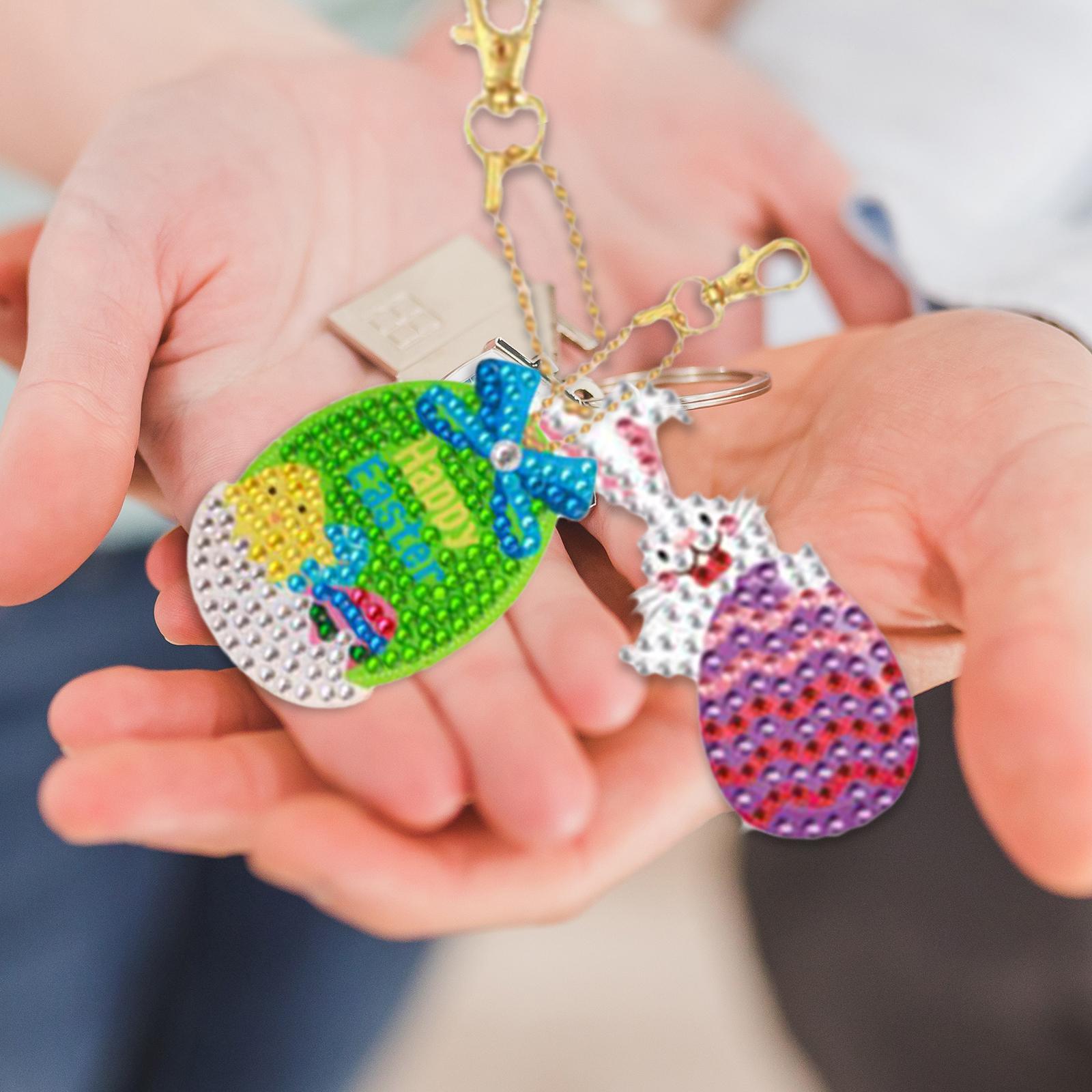 Chaveiro de Pintura em Diamant - Resin Art Design Keychain avaliação e preço