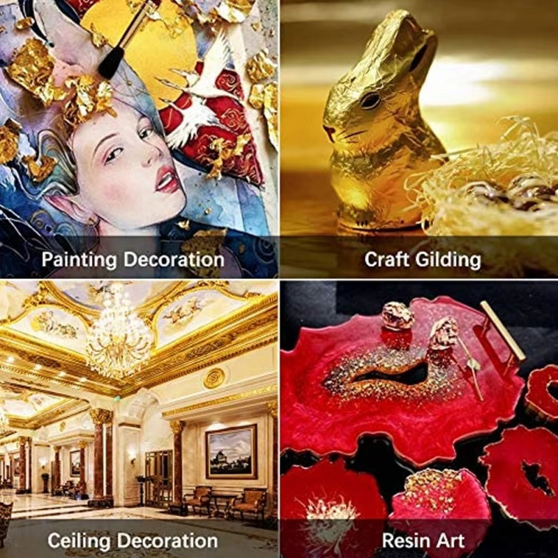 100 Folhas de Imitação de Ouro - Resin Art For Anniversary Gift avaliação e preço