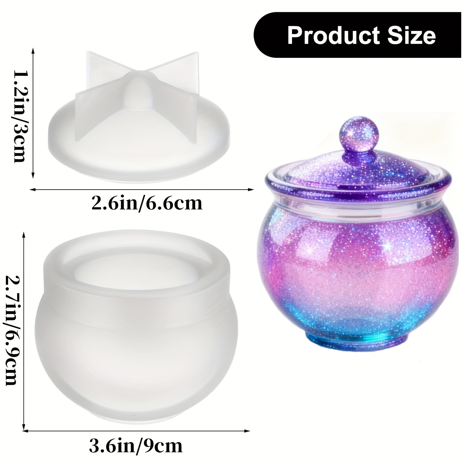 1 conjunto de moldes redondos  - Resin Art Case avaliação e preço