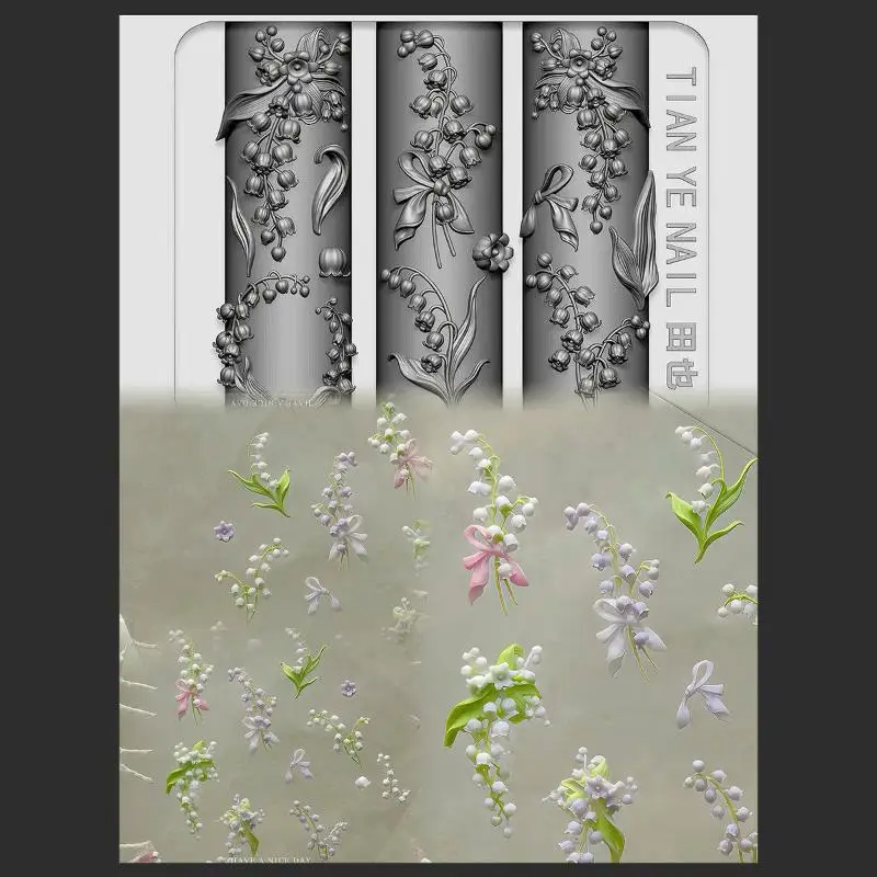 Molde de unha curvo 3d série f - Resin Art Templates Free avaliação e preço